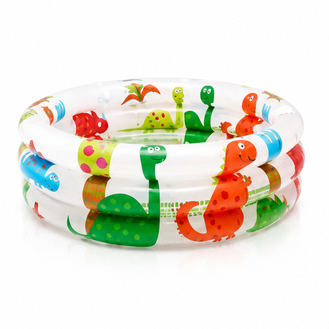 Intex Kids Inflatable Pool with Dinosaur Print – Small Round Baby Water Pool