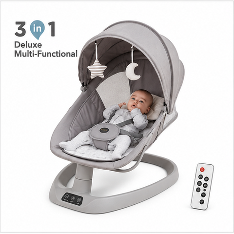Kidilo 3-in-1 Deluxe Electric Baby Swing & Bassinet