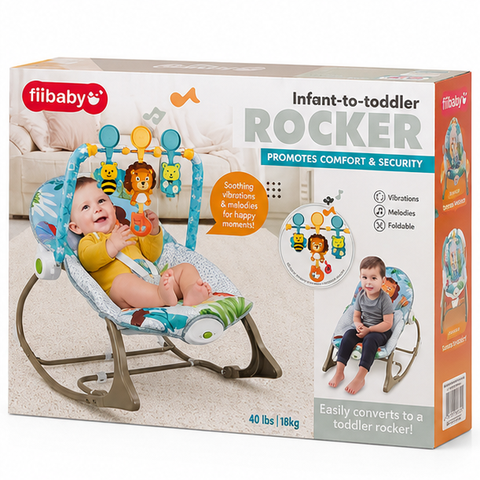 Tiibaby Infant-to-Toddler Portable Baby Rocker & Bouncer