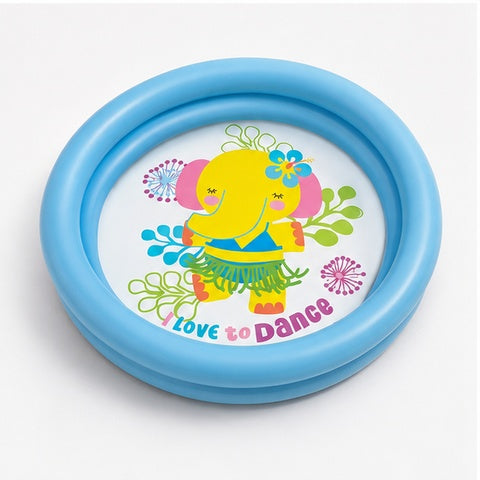 Intex Baby Inflatable Pool – Small Round Kids Water Pool with Cartoon Design