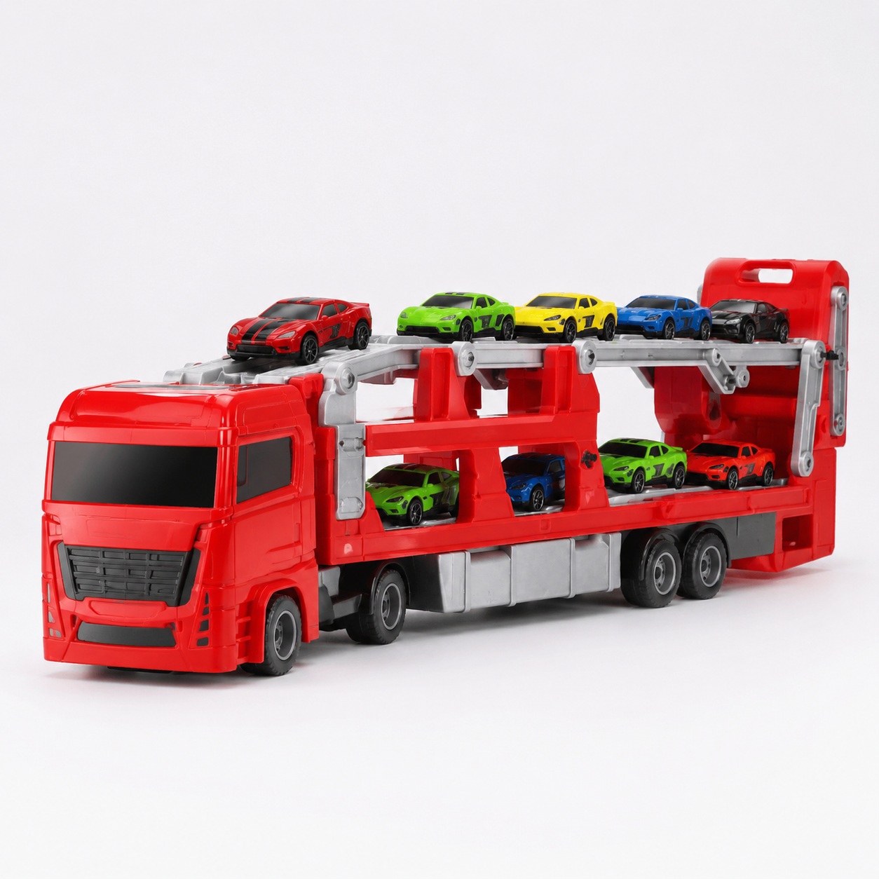FTY-SET-016 | Car Carrier Truck with Mini Cars Set