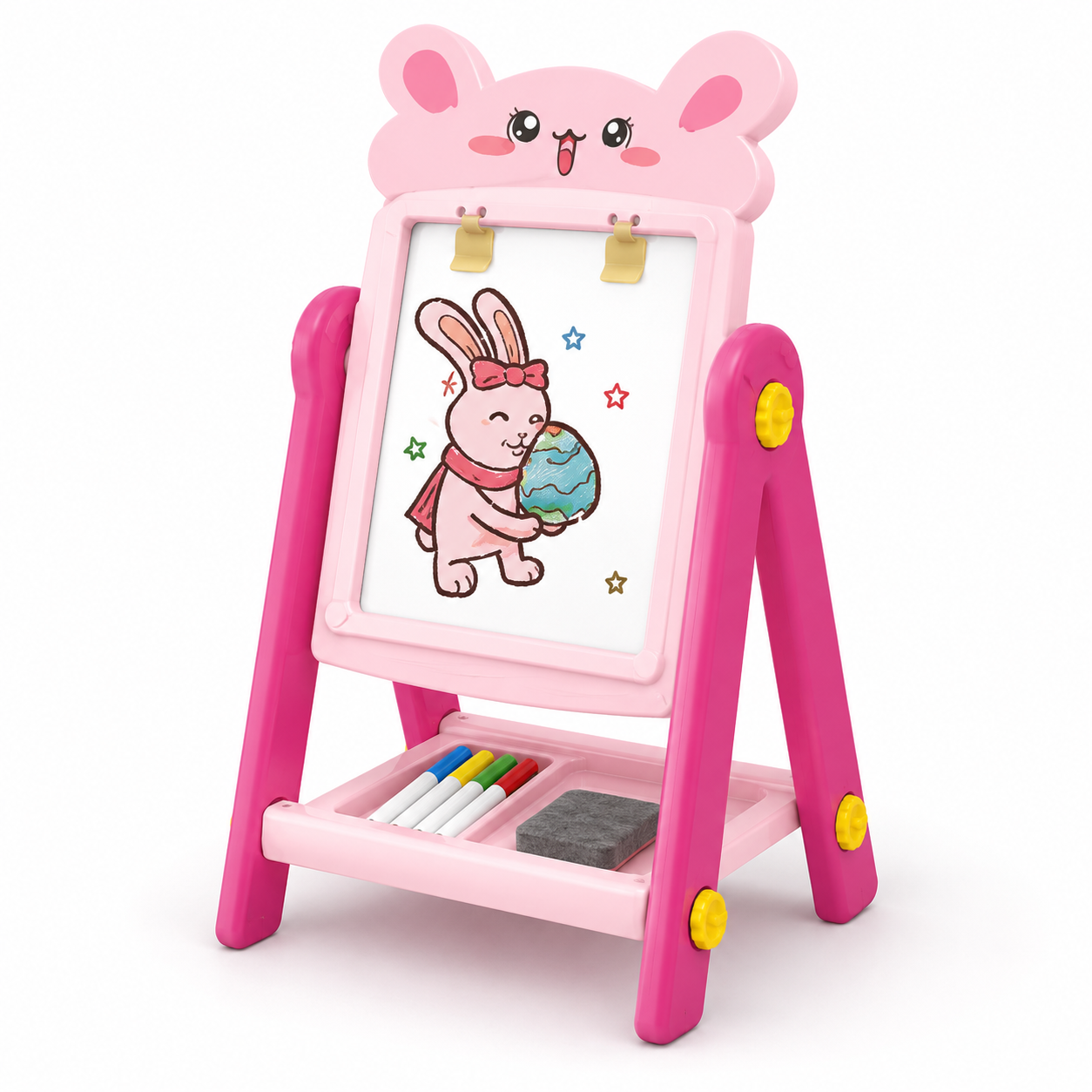 Pink Artist Drawing Board Easel Painting Set 24 Pieces
