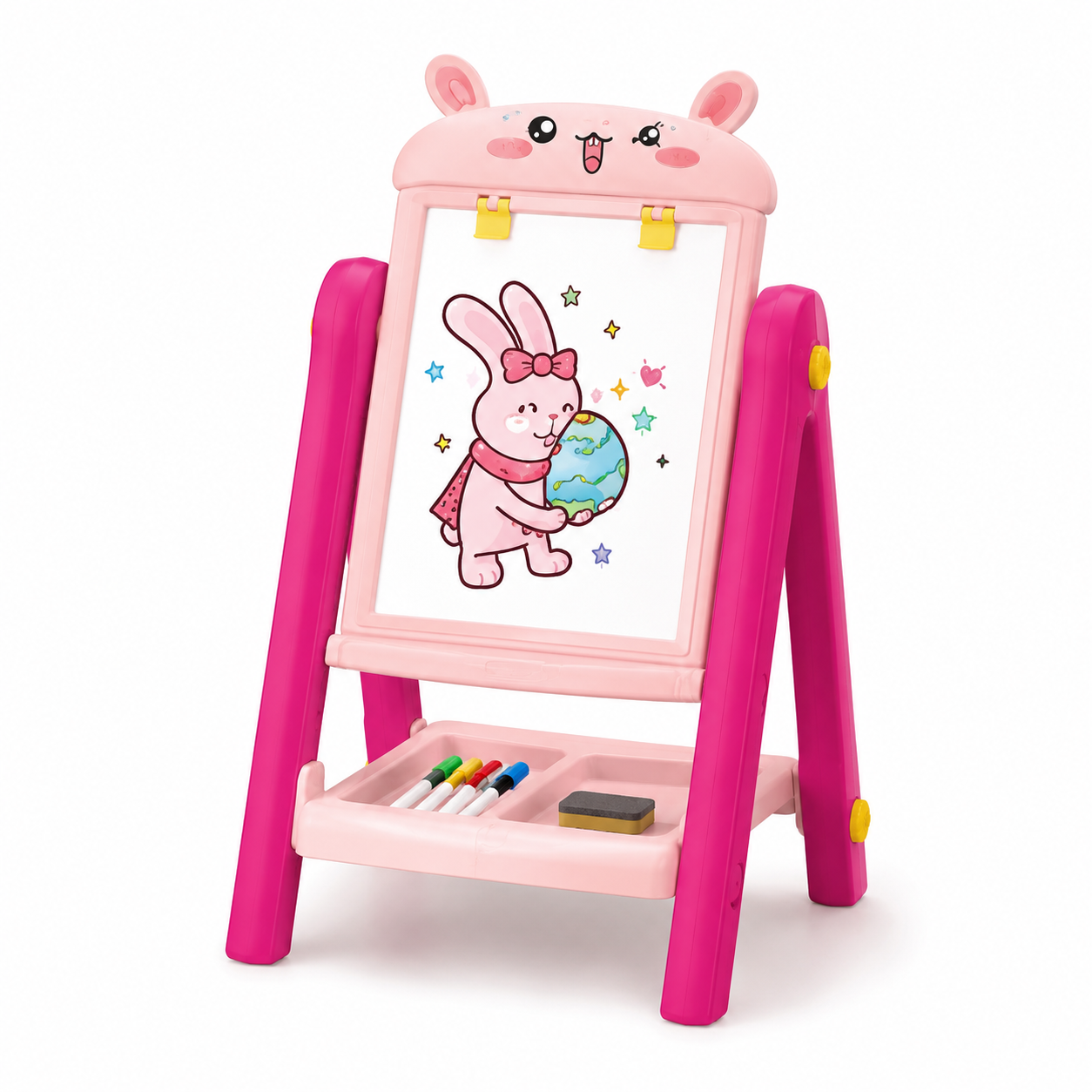 Pink Artist Drawing Board Easel Painting Set 24 Pieces