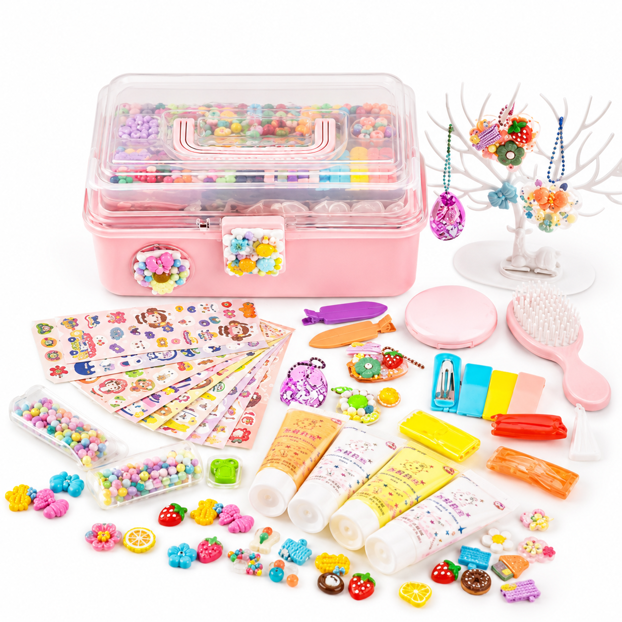 Kids Jewelry Beads DIY Make Up Series Creative Set