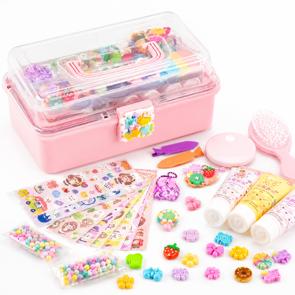 Kids Jewelry Beads DIY Make Up Series Creative Set