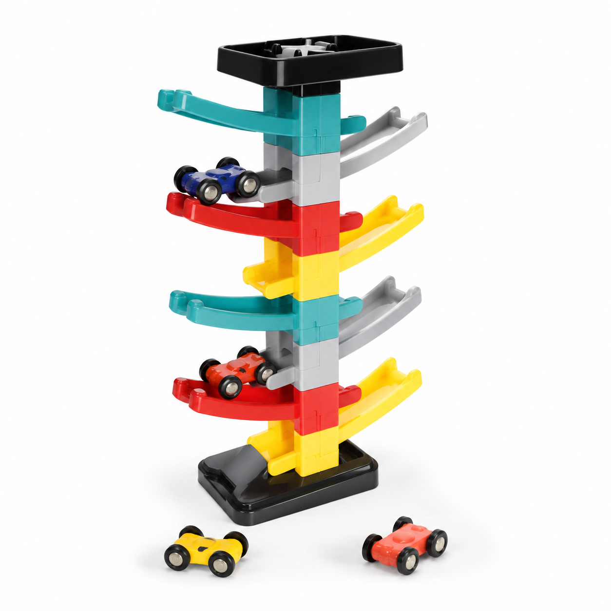 Gliding Rail Car Track Parking Play Set