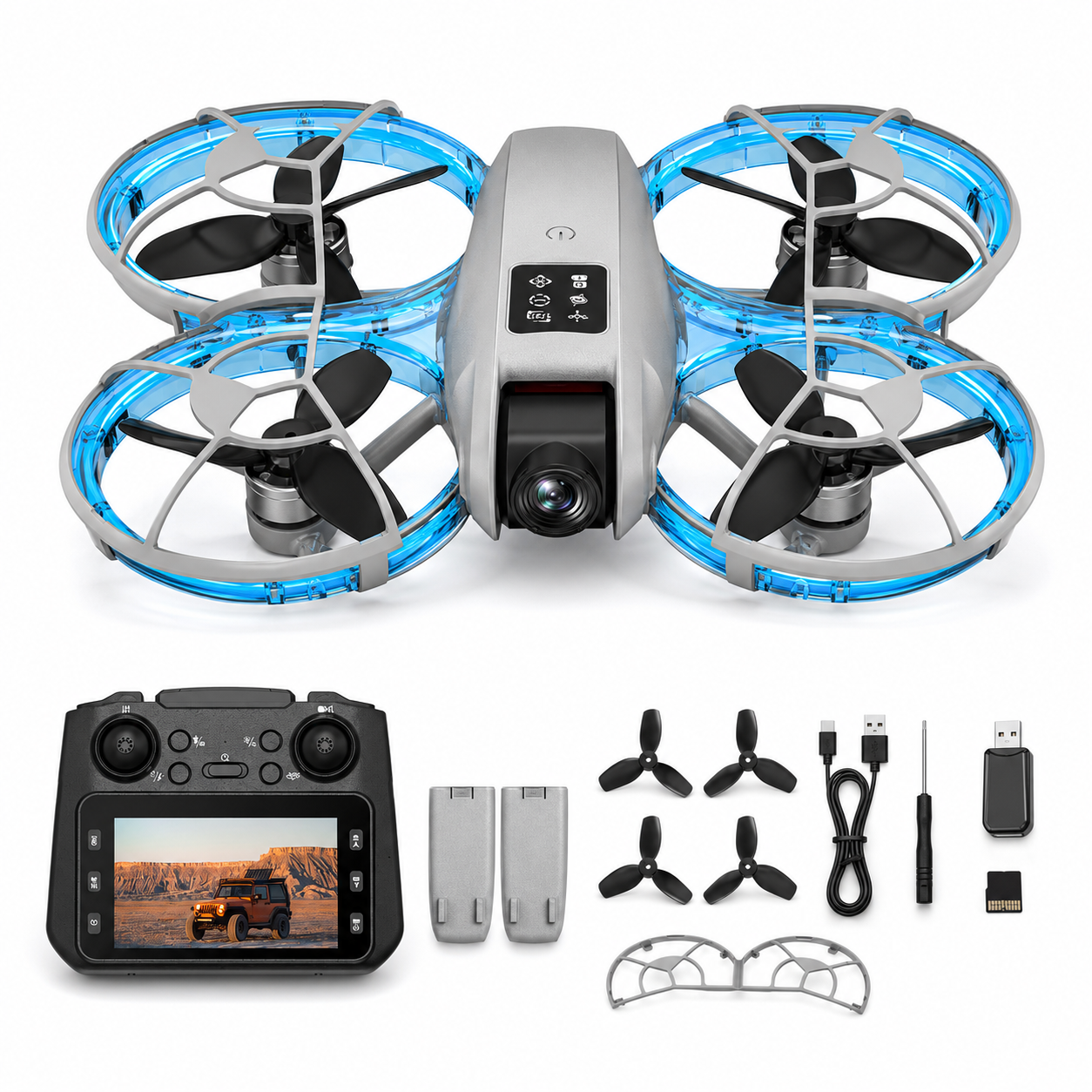 Mini Camera Drone with Remote Control and Accessories