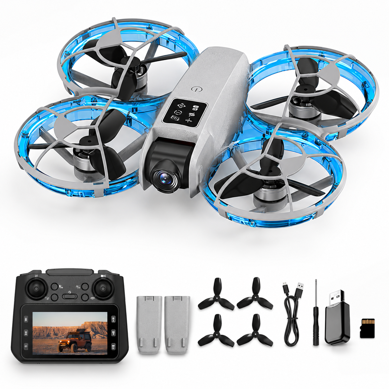 Mini Camera Drone with Remote Control and Accessories