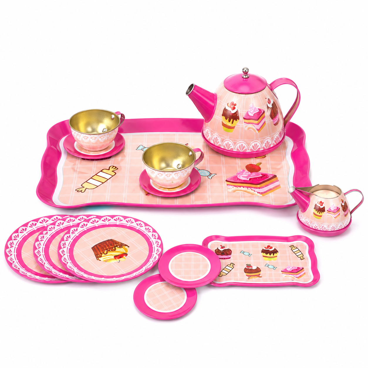 Children's Tin Tea Set 15 Pieces