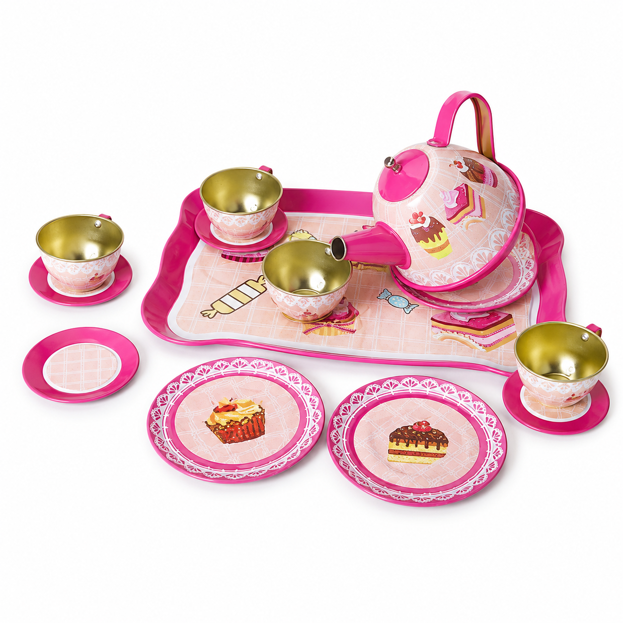 Children's Tin Tea Set 15 Pieces