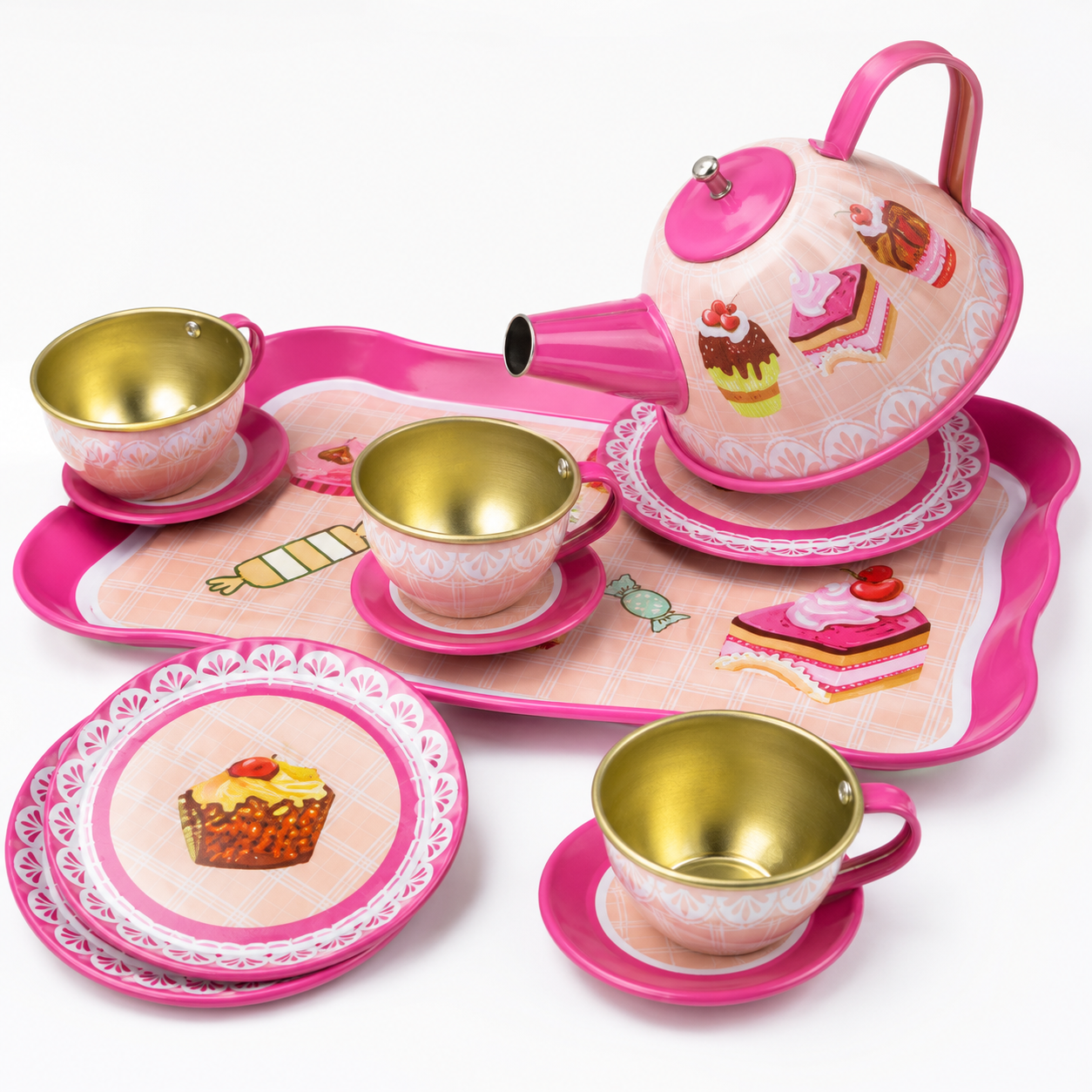 Children's Tin Tea Set 15 Pieces