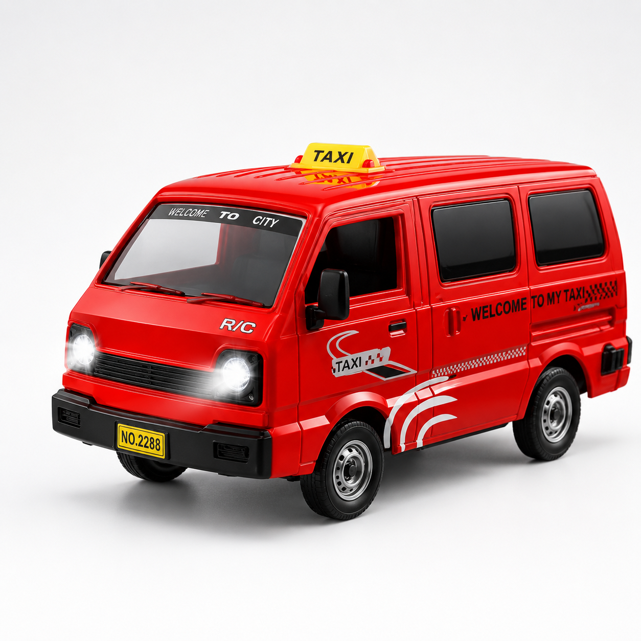 RED | FTY-RCTV-RED | Remote Control Taxi Van 1:16 Scale Toy
