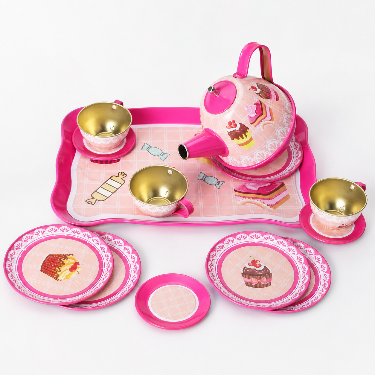 Children's Tin Tea Set 15 Pieces