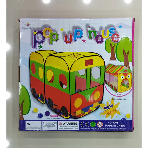 Double Size Pop Up Bus Themed Tent House For Kids tent house