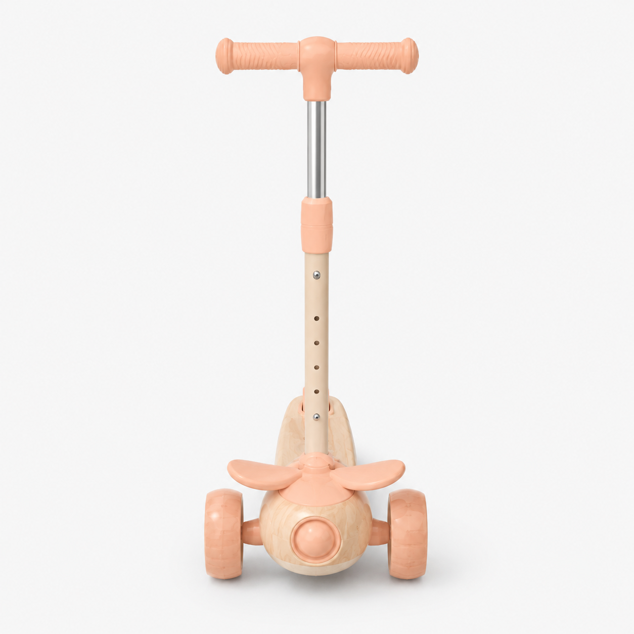 3-Wheel Scooter with Light and Sound Effects, Peach-Beige
