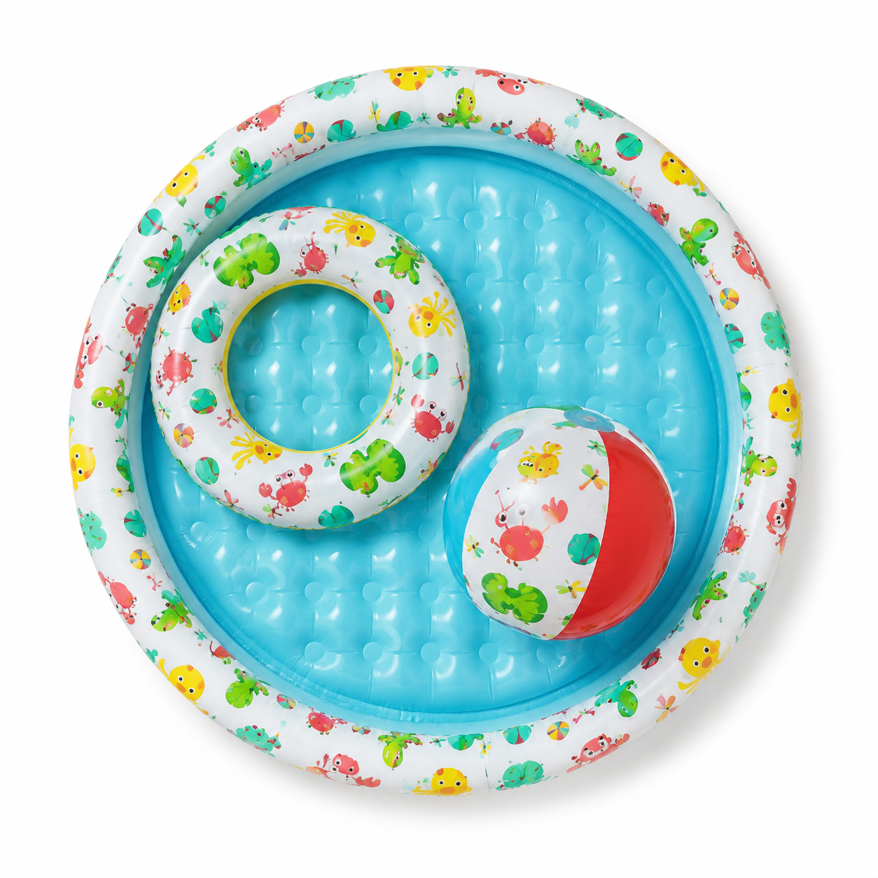 Bestway Beachtastic Play Pool Set – 48" x 8" Kids Inflatable Pool with Ball & Swim Ring
