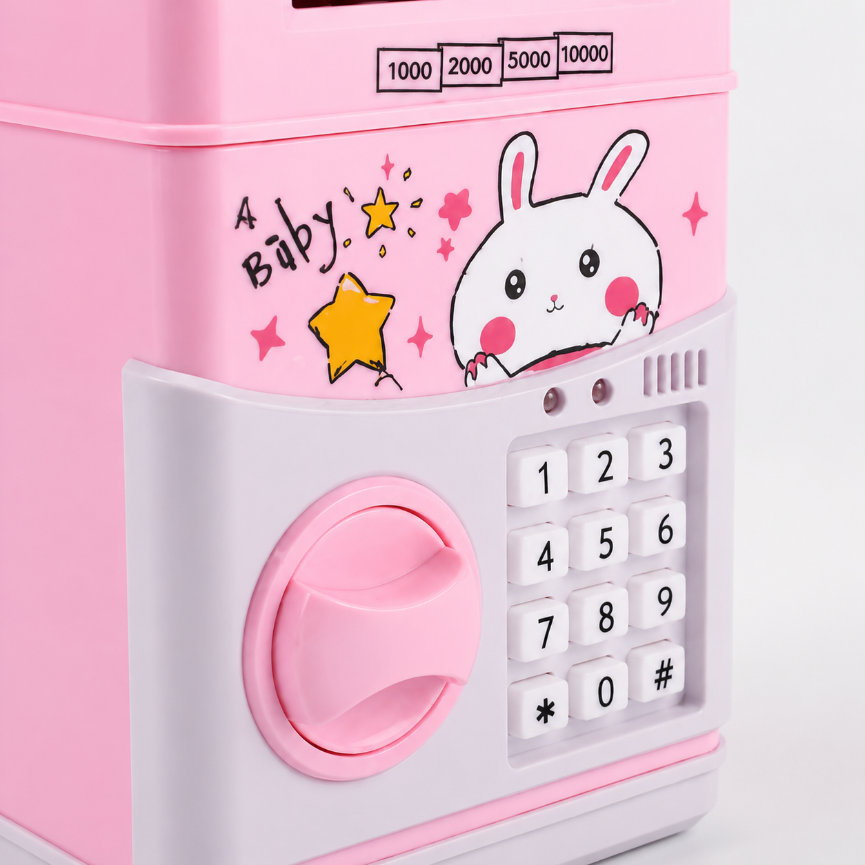 Pink Bunny Electronic Password Money Box