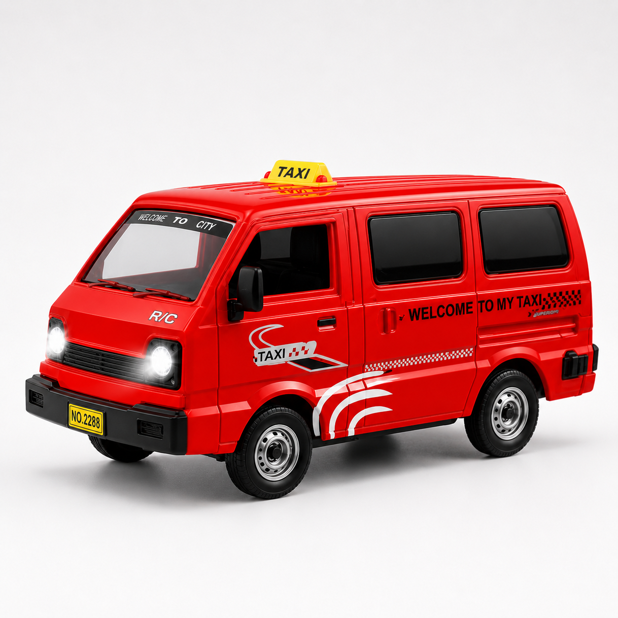 RED | FTY-RCTV-RED | Remote Control Taxi Van 1:16 Scale Toy