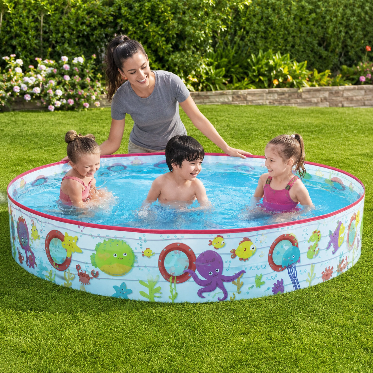 Bestway Marine Fill ’N Fun Play Pool – 60" x 10" Kids Pool