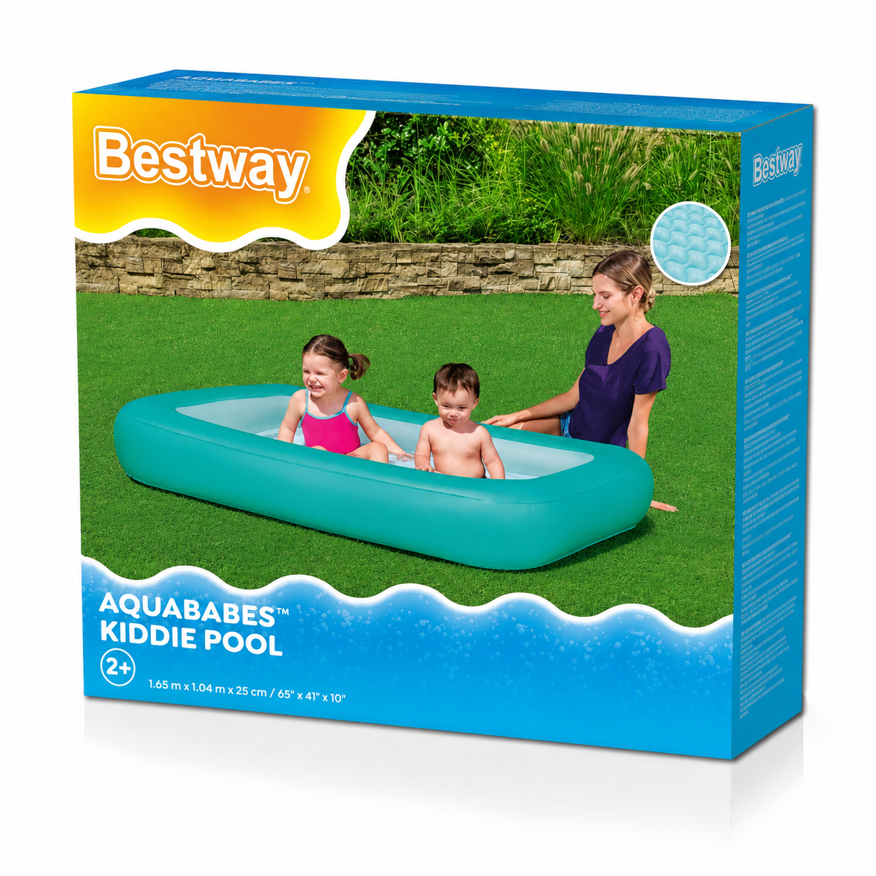 Bestway Aquababes Kiddie Inflatable Pool – 65" x 41" x 10"