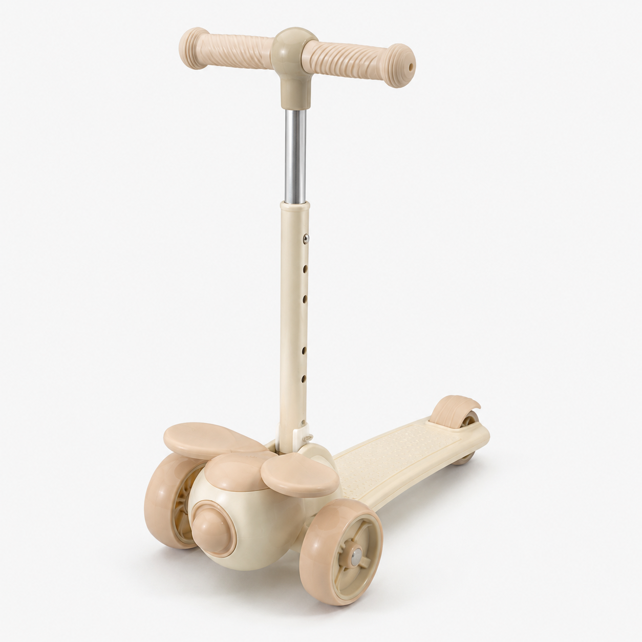 3-Wheel Scooter with Light and Sound Effects, Peach-Beige
