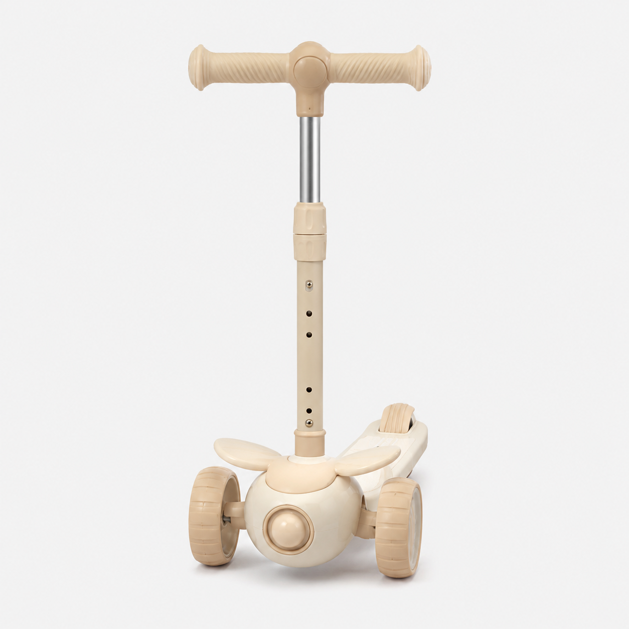 3-Wheel Scooter with Light and Sound Effects, Peach-Beige