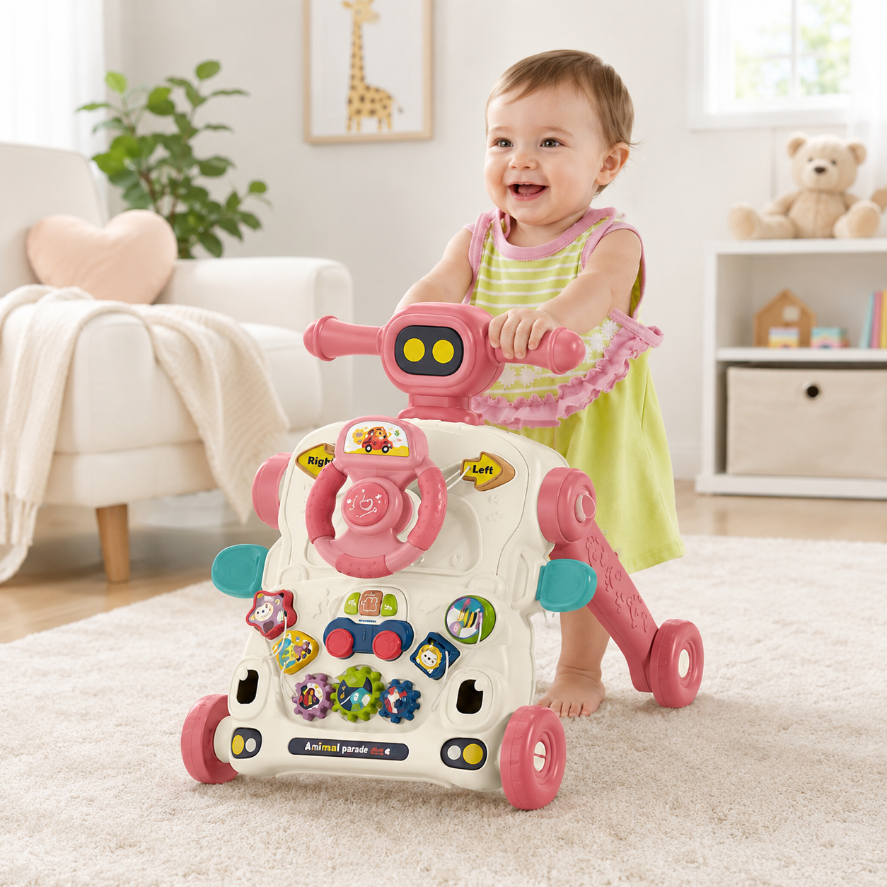 Bibiinn Baby Activity Walker with Music, Lights & Learning Center