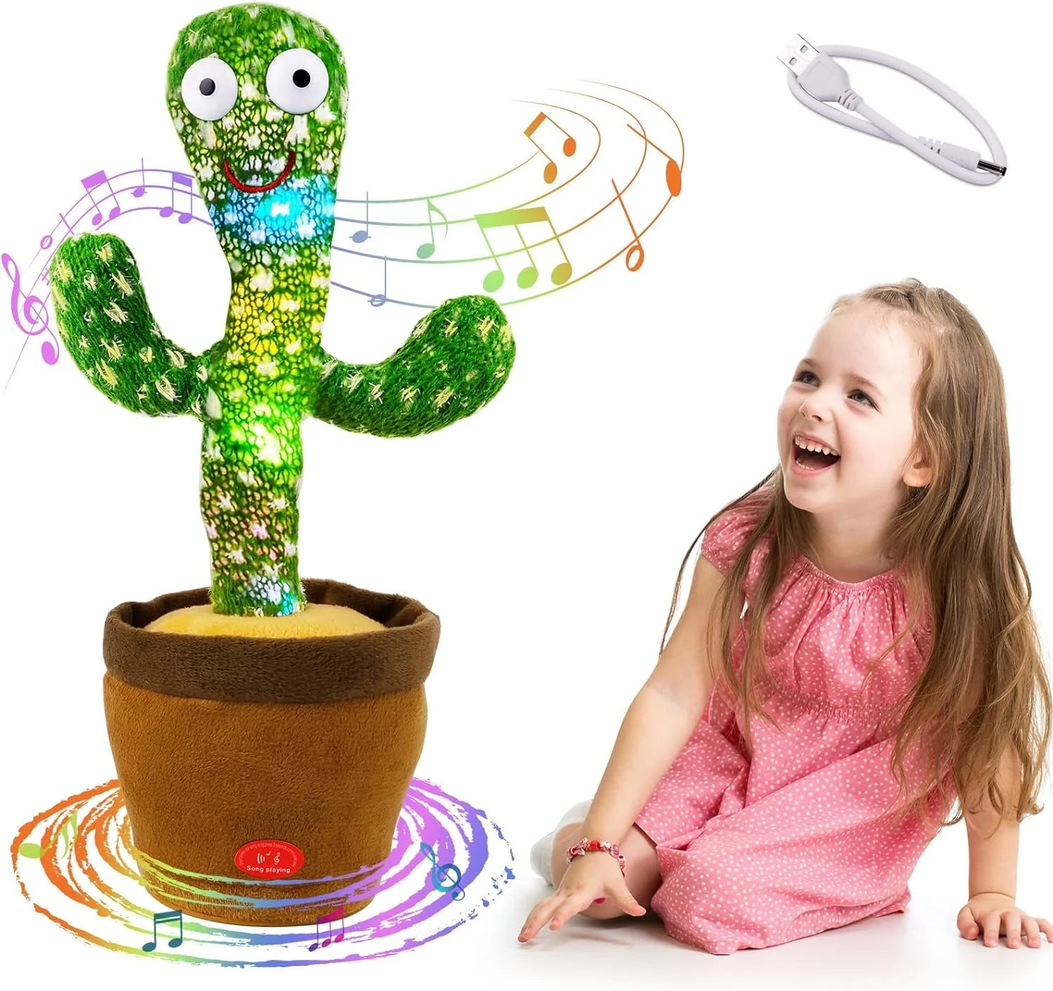Dancing Cactus Musical Plush Toy with Sound