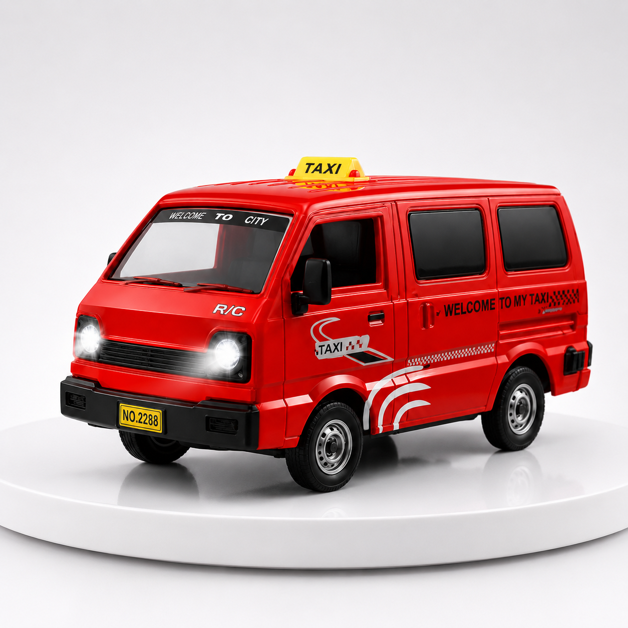 RED | FTY-RCTV-RED | Remote Control Taxi Van 1:16 Scale Toy