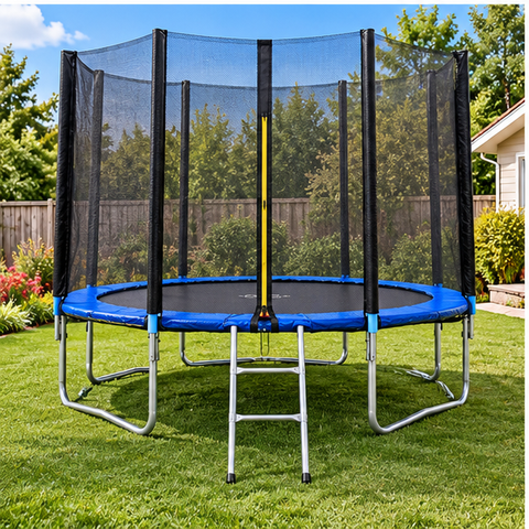 12 ft Outdoor Trampoline with Enclosure and Ladder