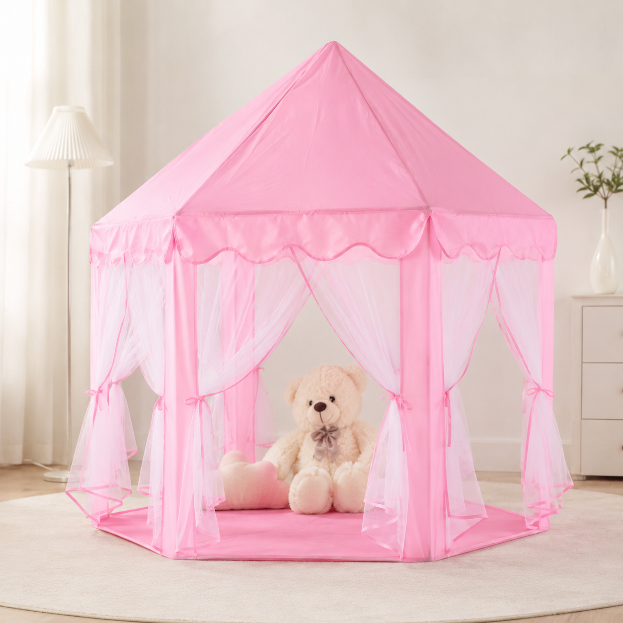Pink Princess Kids Play Tent House