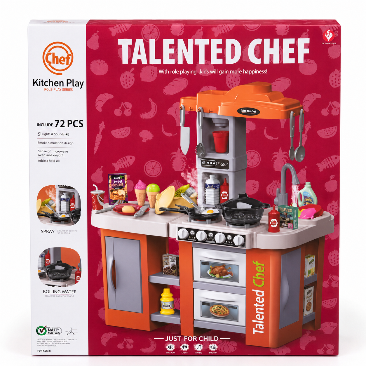 Talented Chef Kitchen Play Set - 72 Pieces
