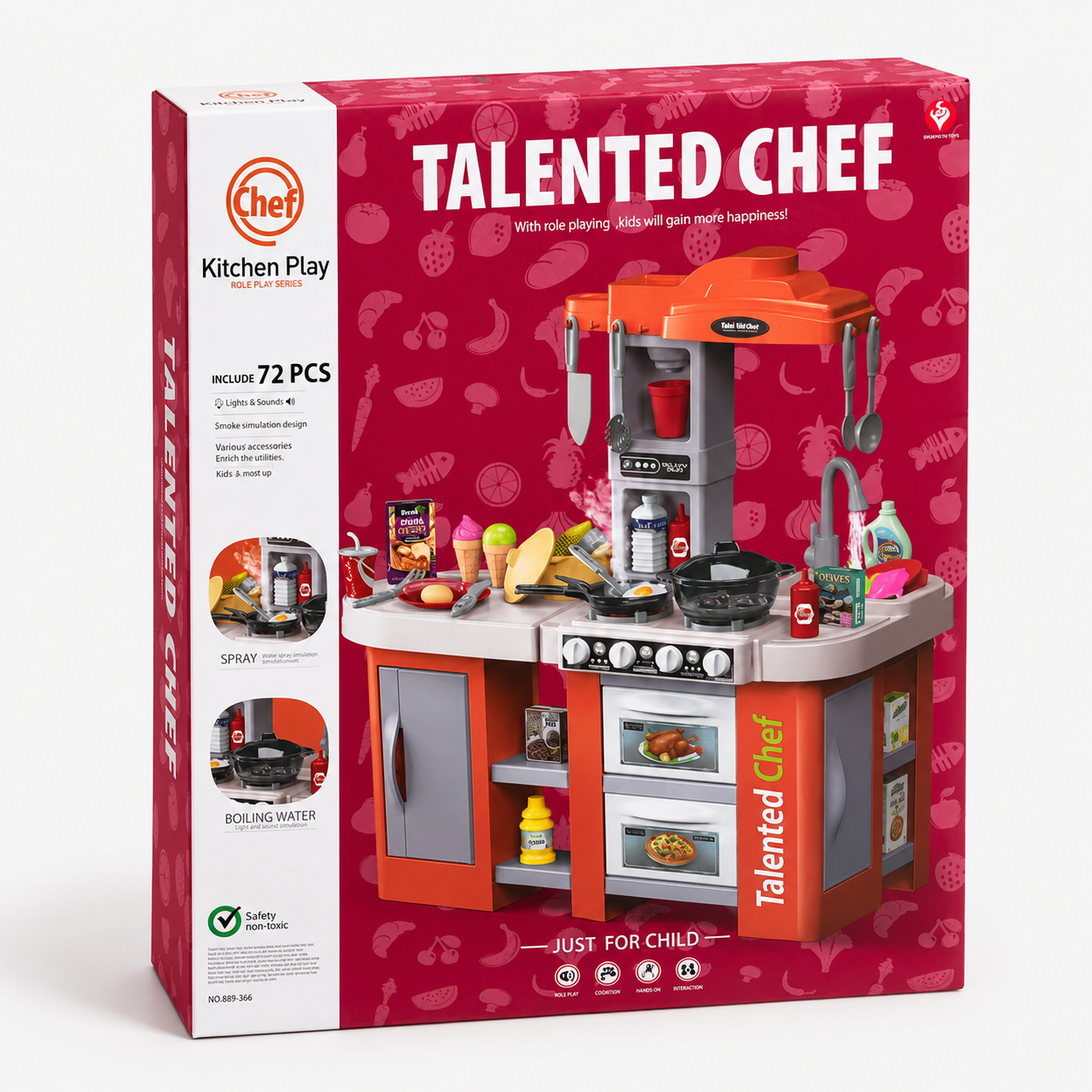 Talented Chef Kitchen Play Set - 72 Pieces