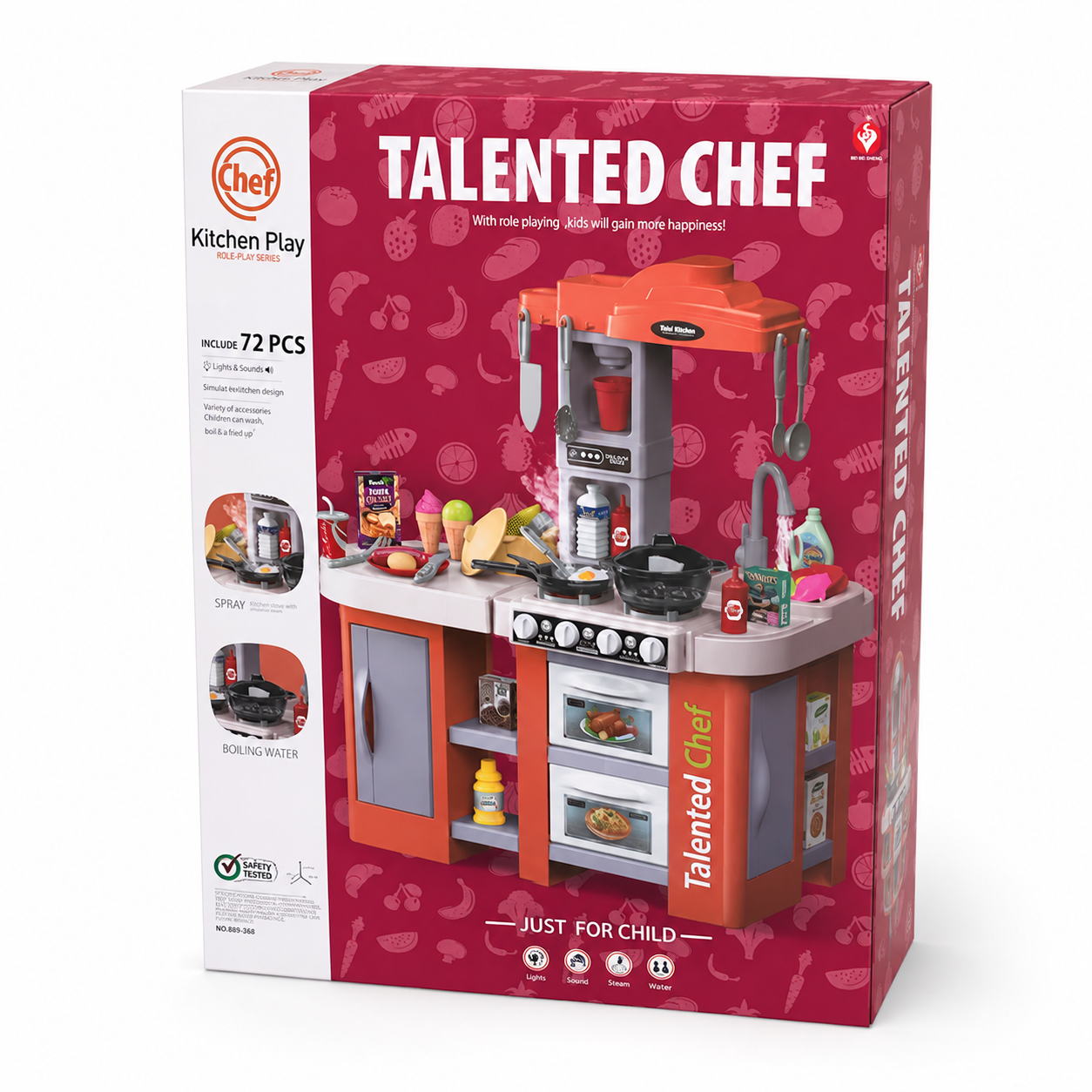Talented Chef Kitchen Play Set - 72 Pieces