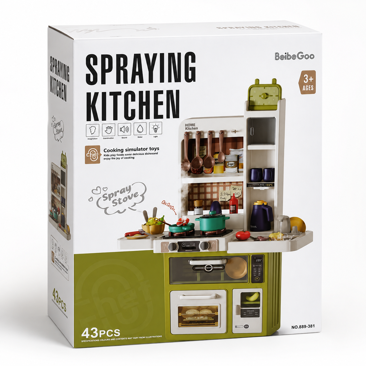 Spraying Kitchen Play Set - 43 Pieces