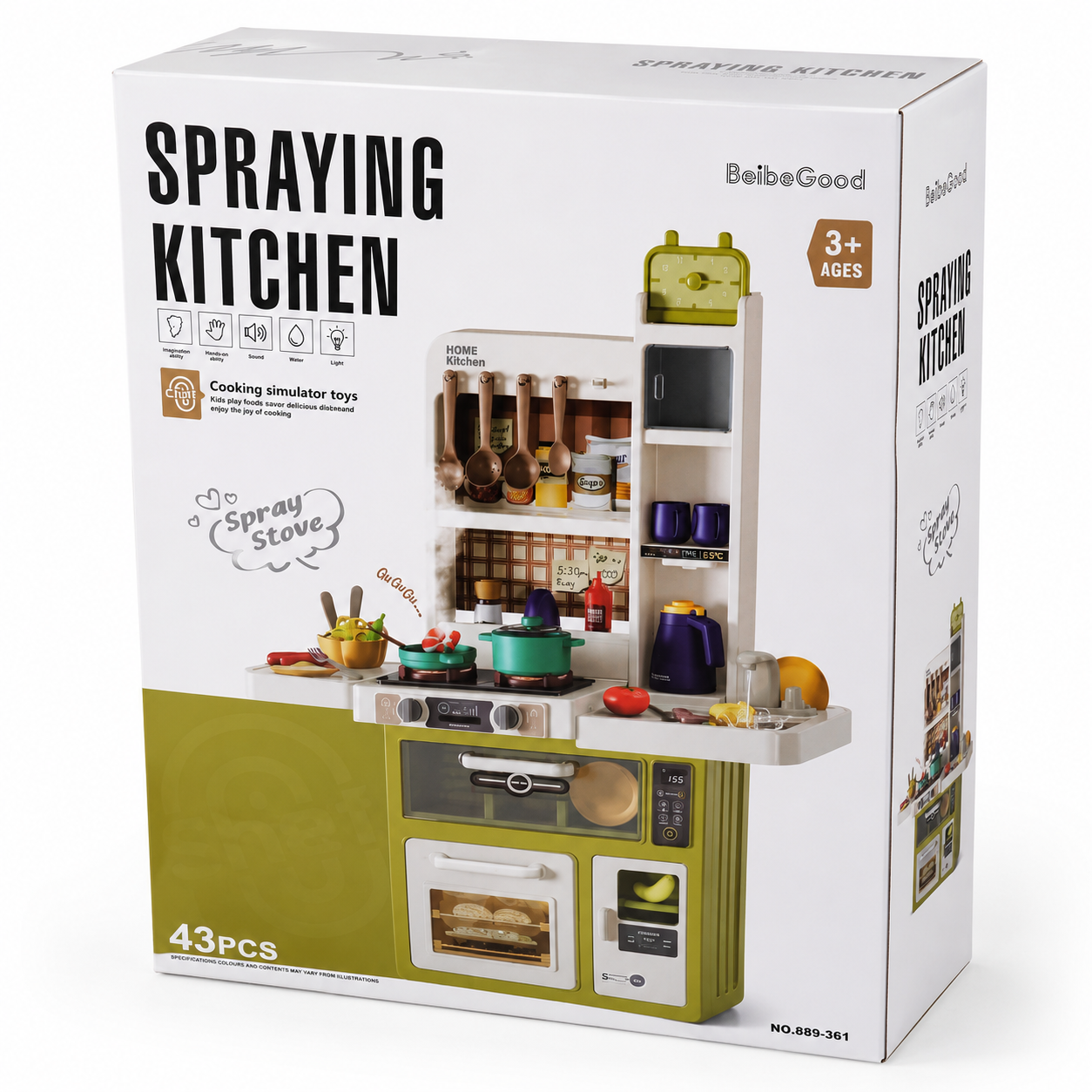 Spraying Kitchen Play Set - 43 Pieces