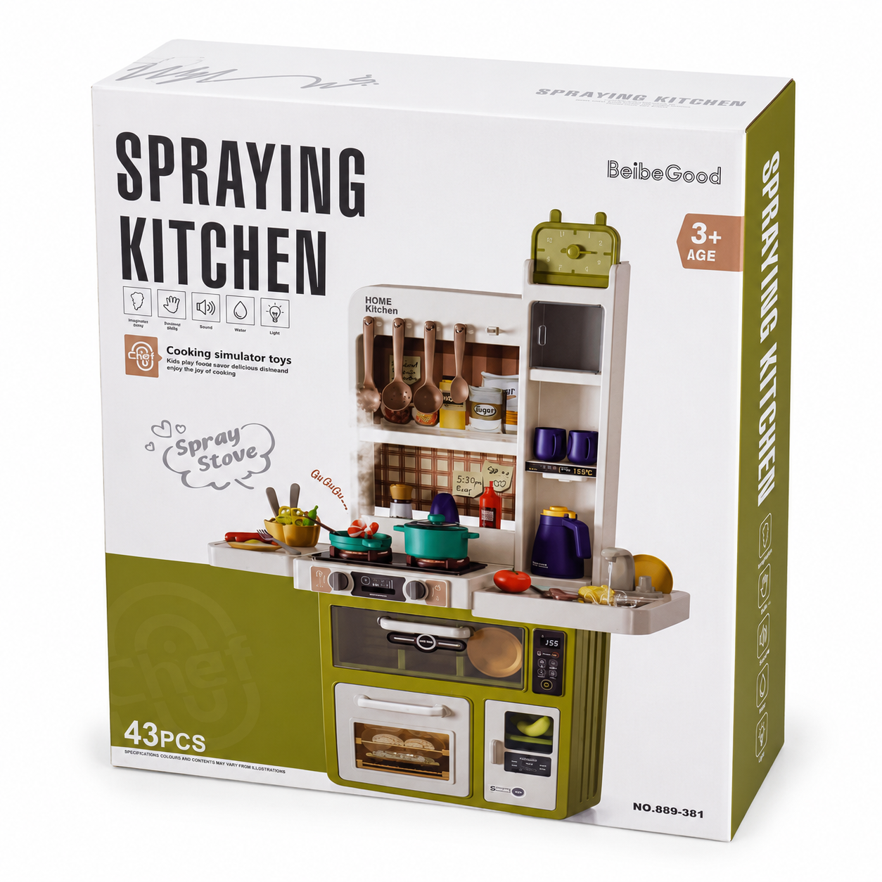 Spraying Kitchen Play Set - 43 Pieces