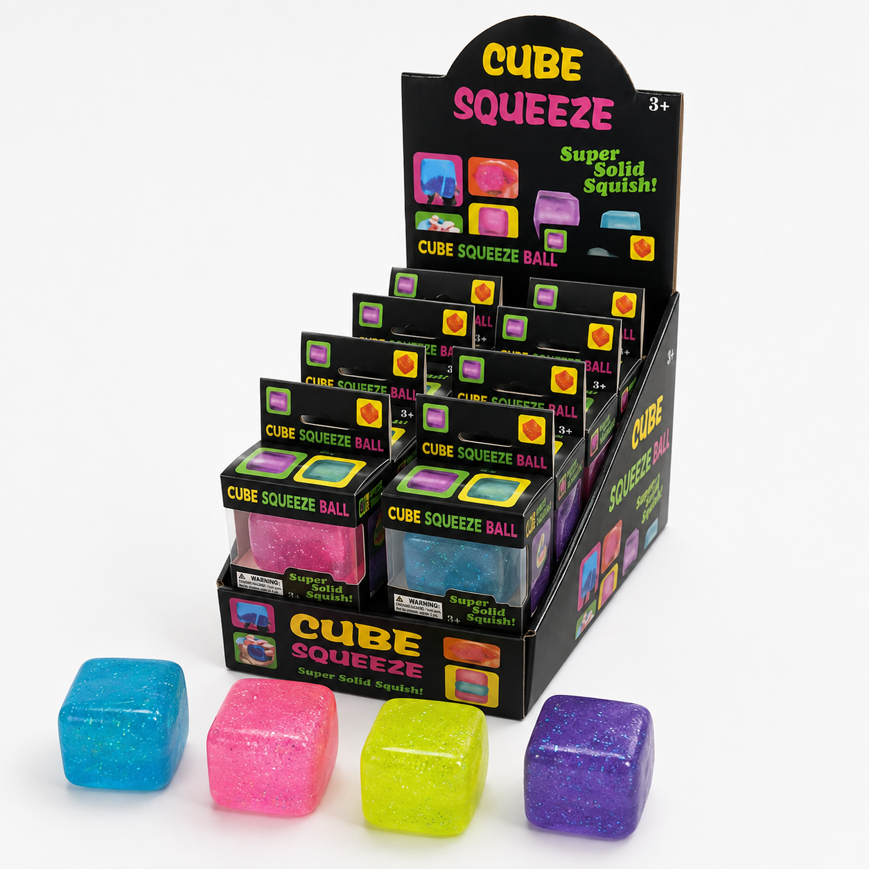 Cube Squeeze Ball Glitter Squishy
