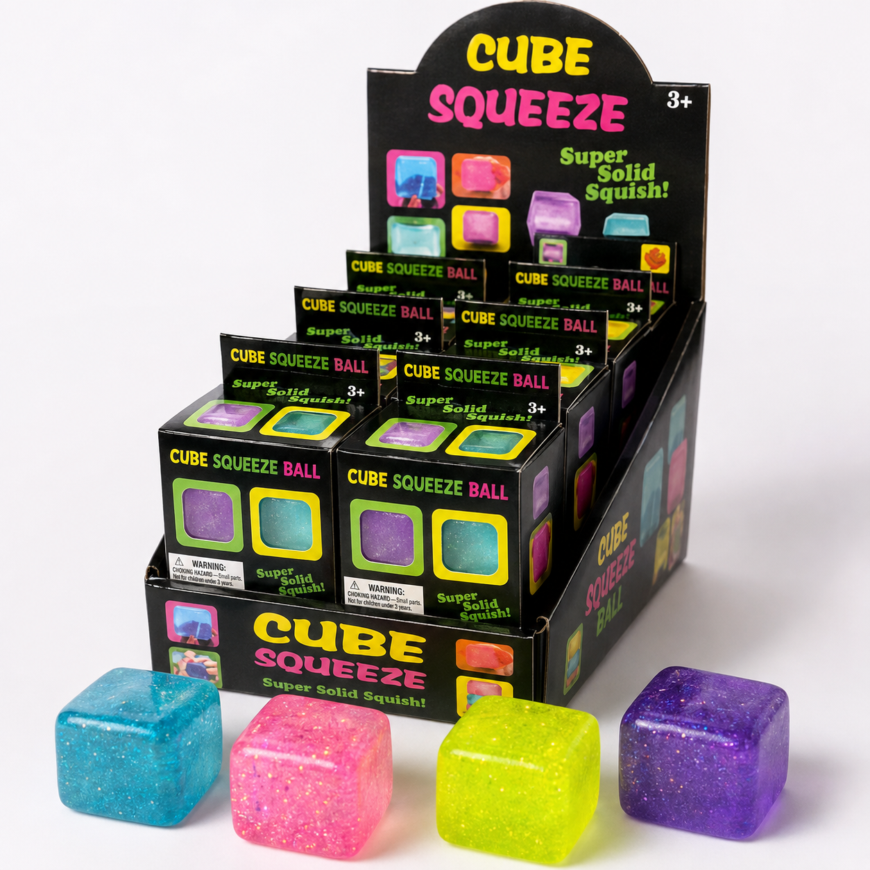 Cube Squeeze Ball Glitter Squishy