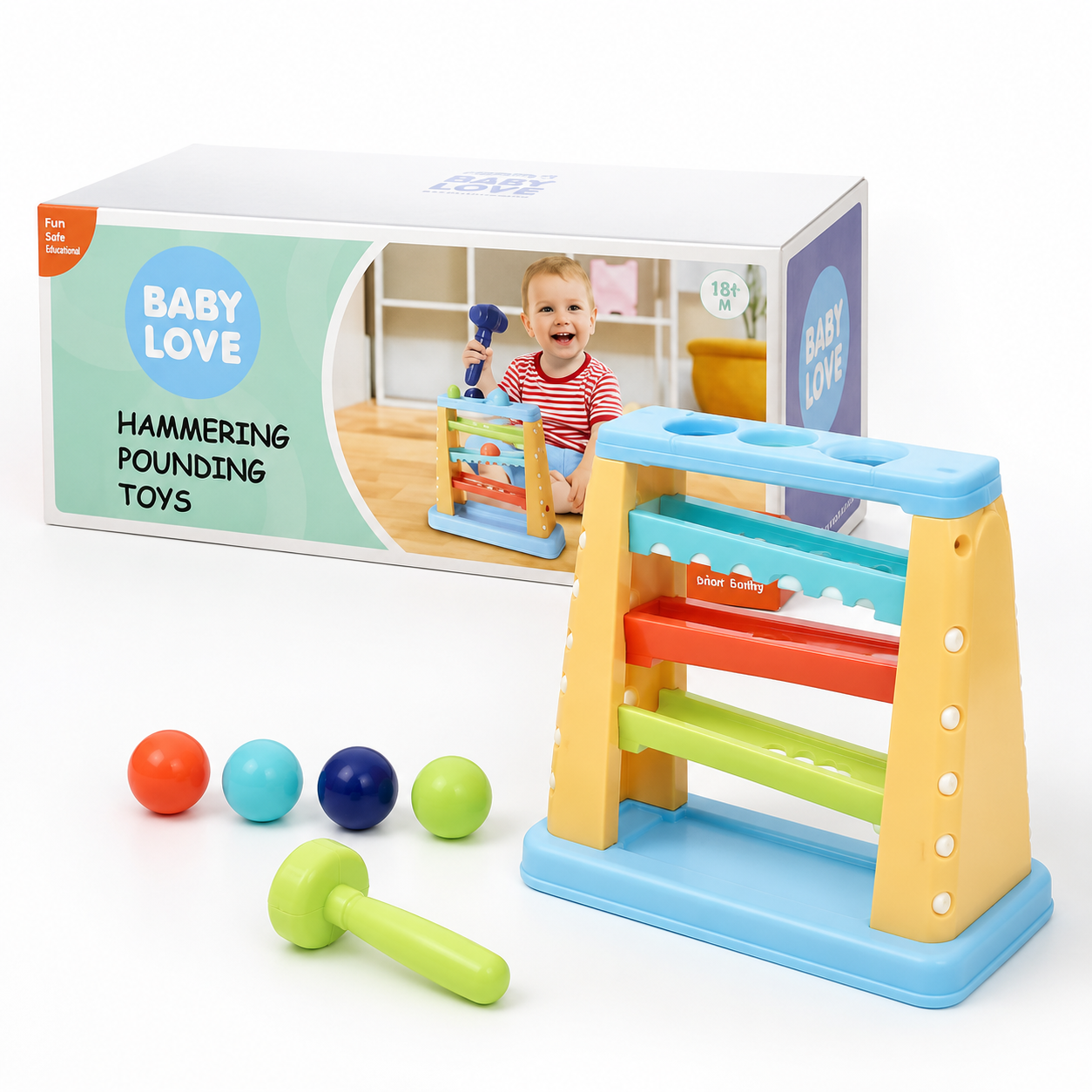 Baby Love Hammered Pounding Toys Ball & Hammer Set