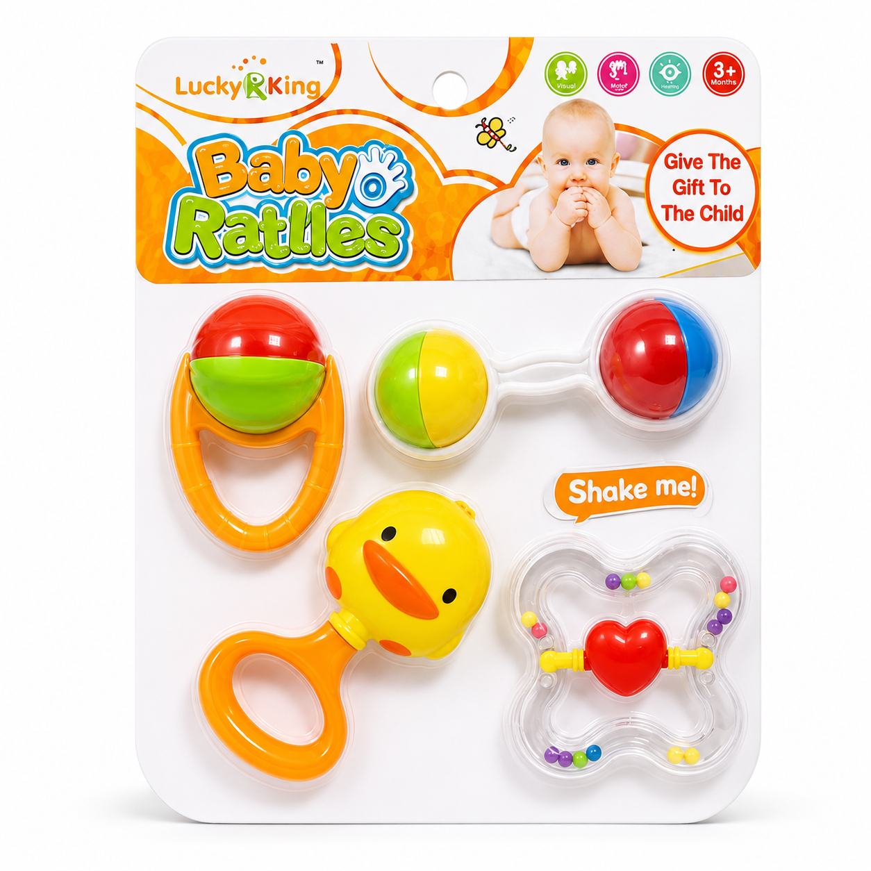 Lucky King Baby Rattles 5-Piece Set