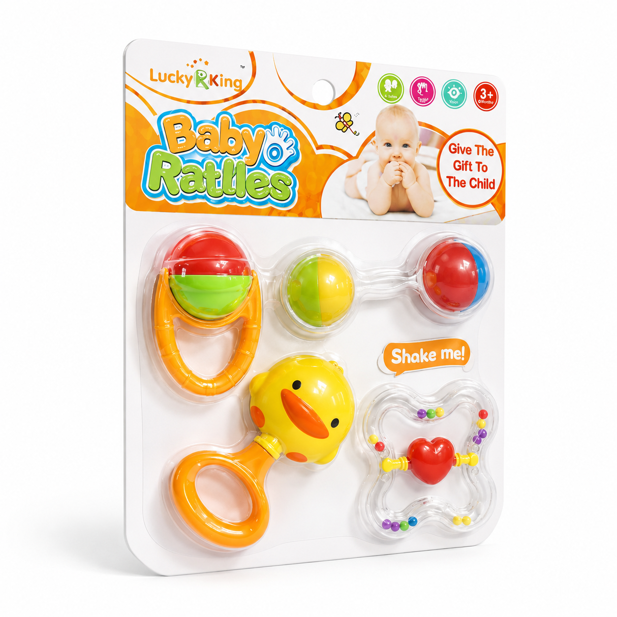 Lucky King Baby Rattles 5-Piece Set