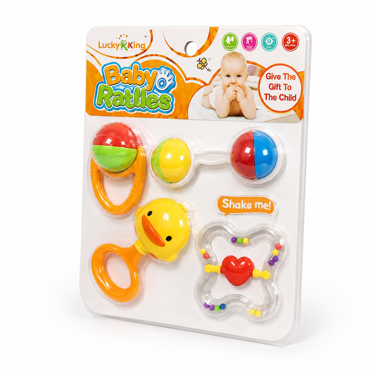 Lucky King Baby Rattles 5-Piece Set