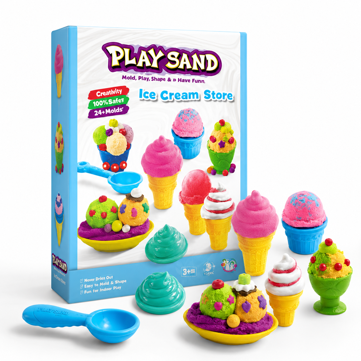 Play Sand Ice Cream Store Modeling Sand Set