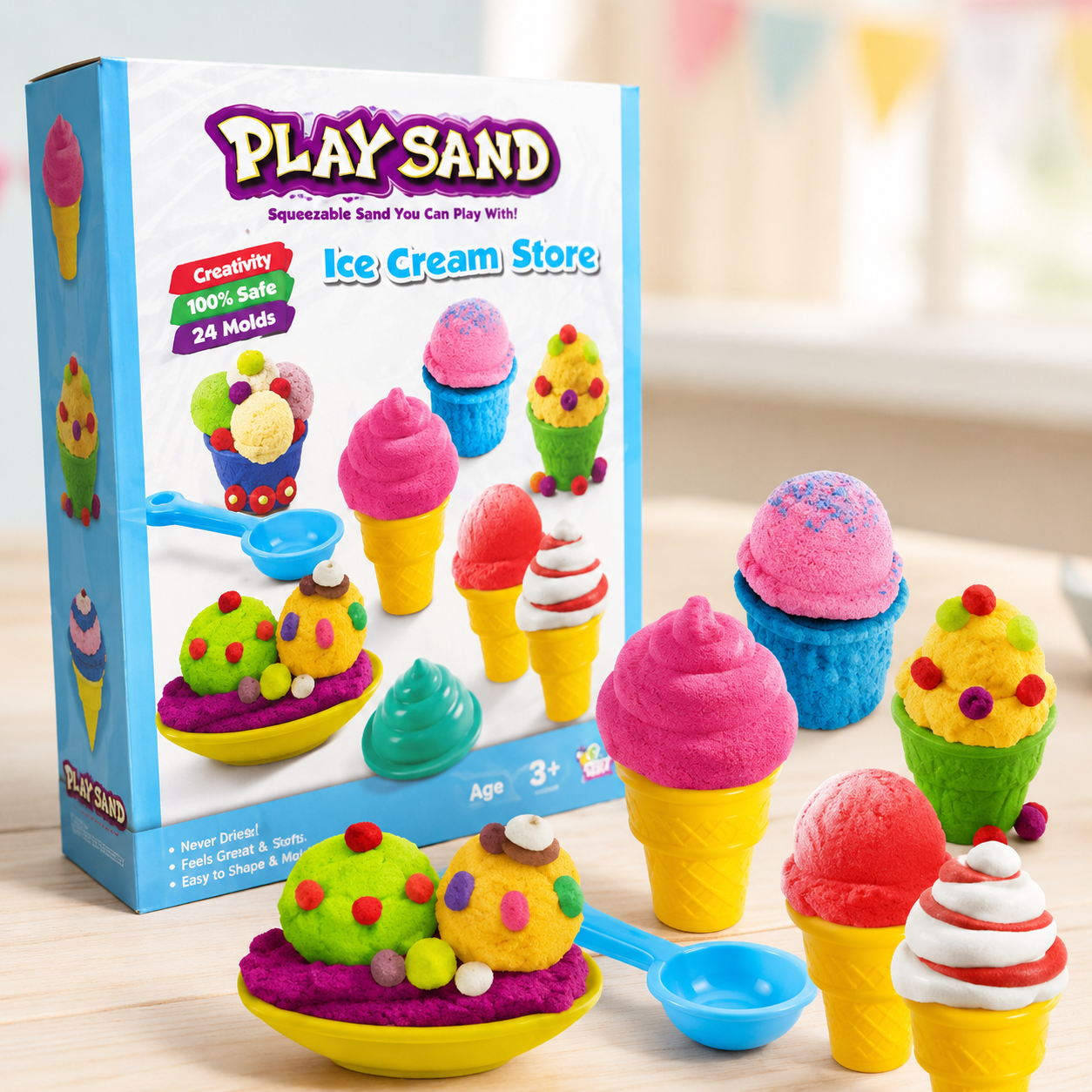 Play Sand Ice Cream Store Modeling Sand Set