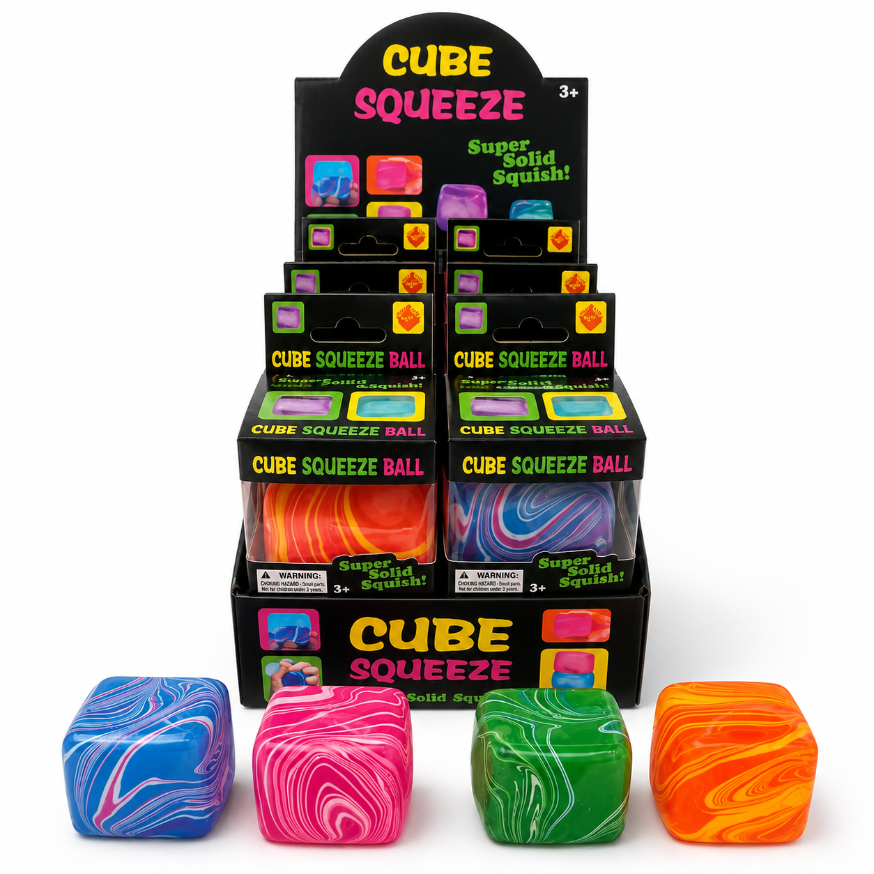 Cube Squeeze Ball Marble Swirl Squishy