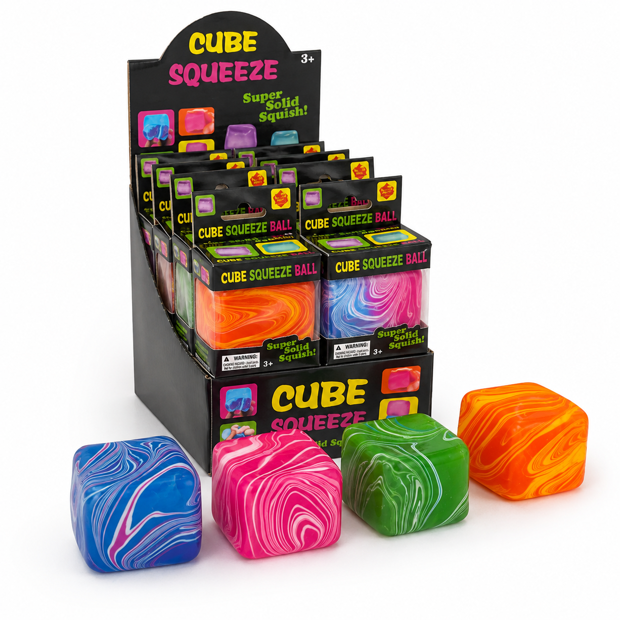 Cube Squeeze Ball Marble Swirl Squishy