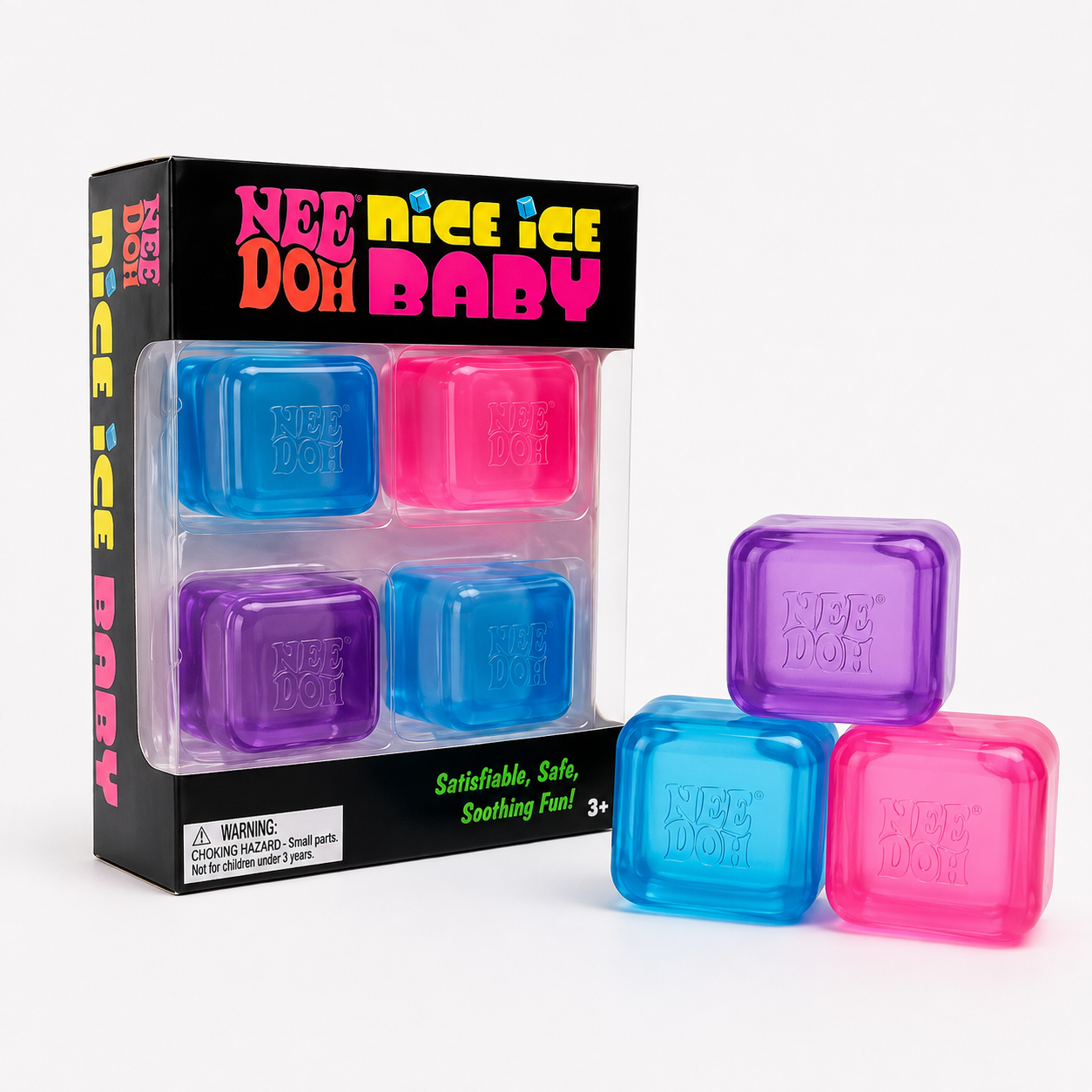 Nee Doh Nice Ice Baby 4 Pack Squishy Cubes