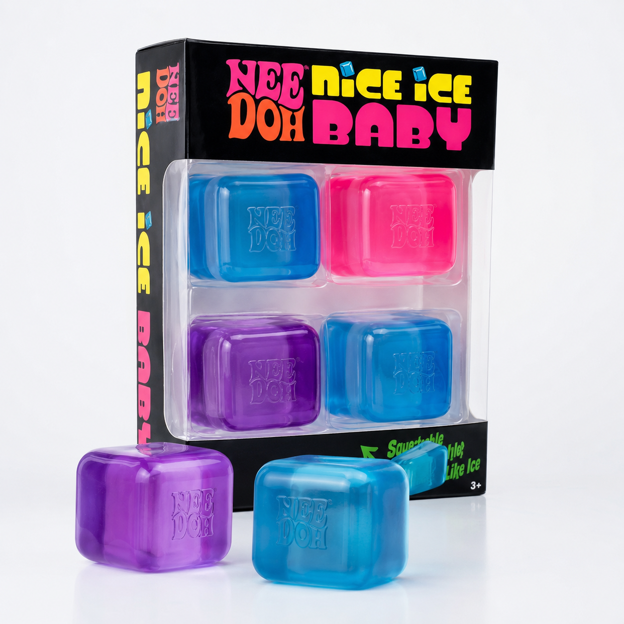 Nee Doh Nice Ice Baby 4 Pack Squishy Cubes