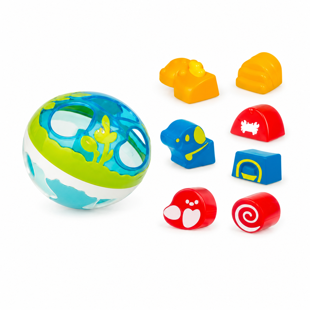 Winfun Soft Shape Sorting Ball – Baby Sensory Learning Toy